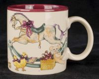 Potpourri Press Rocking Horse & Toys Coffee Mug Vtg 1987